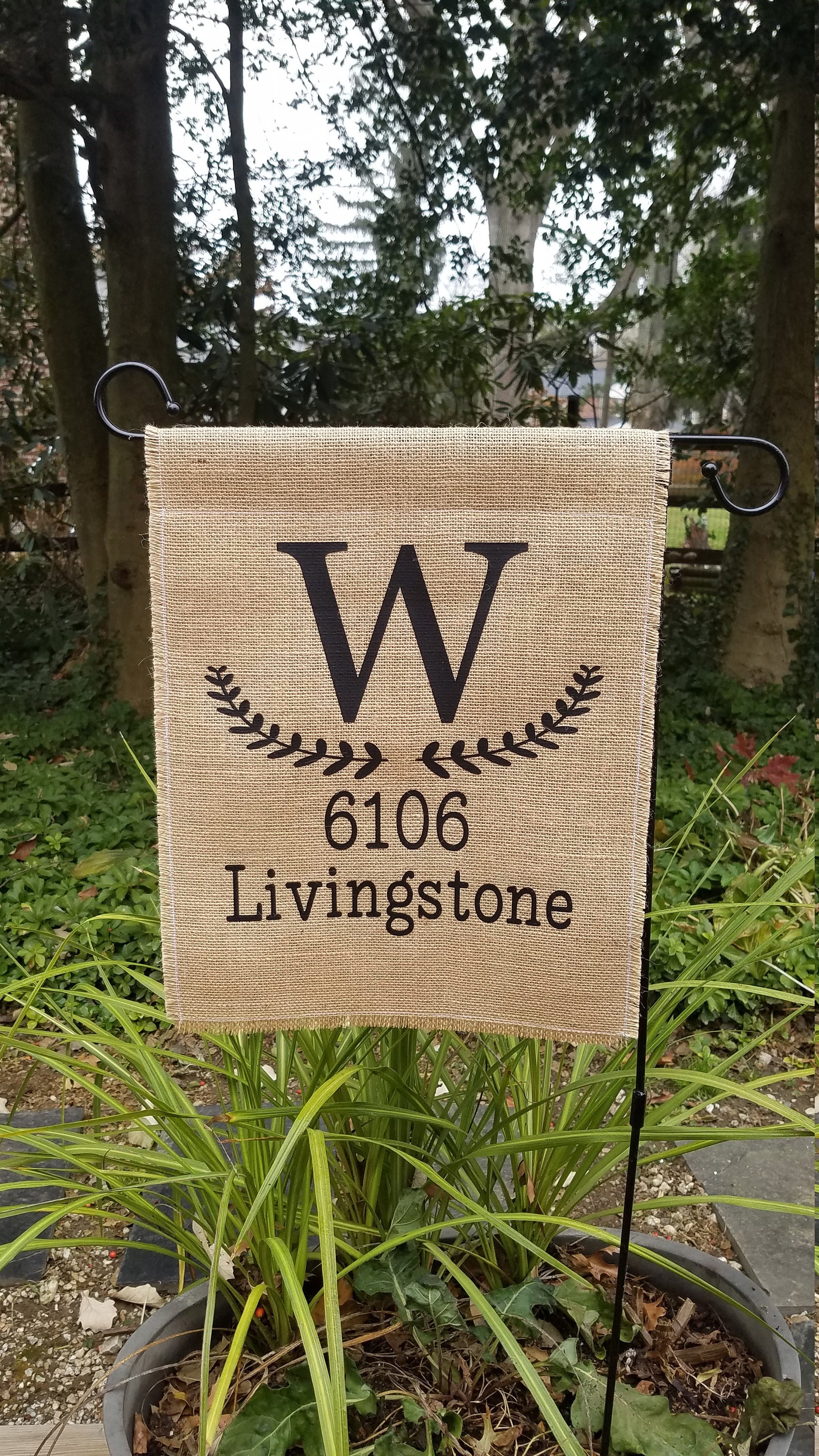 Arpillera Dirección Jardín Bandera Banner Casa de campo estilo | Etsy