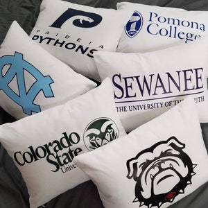 College logo Acceptance pillow Graduation gift University State high school Dorm decor class 2024 Bed student bedroom senior night banquet image 6