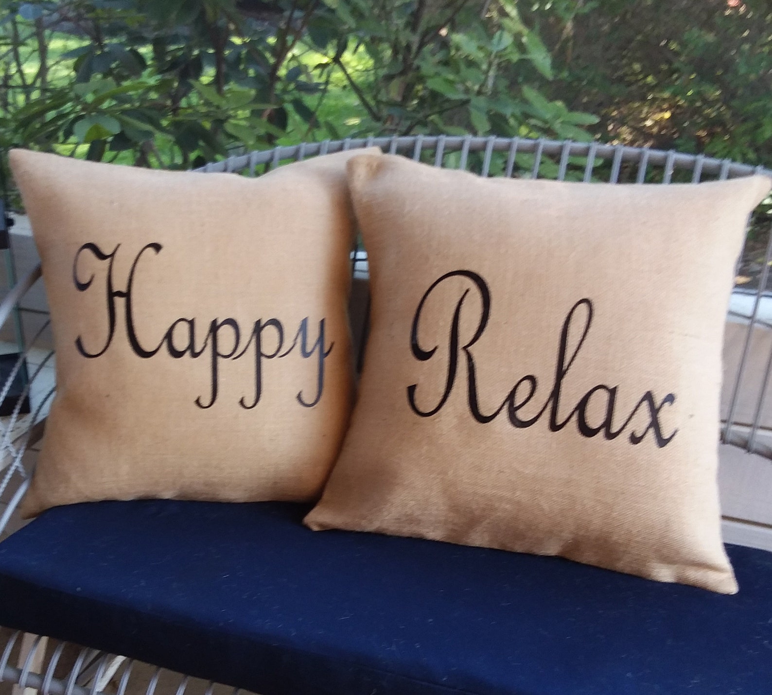 Porch Pillows Outdoor custom realtor gift decor Burlap Address Etsy