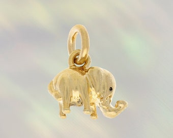 Dainty Gold Elephant Charm - Pendant - Graduation Gift