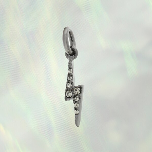 Men's Lightning Bolt Pendant Necklace – Stainless Steel Punk Chain, 54mm Charm, 550mm Length