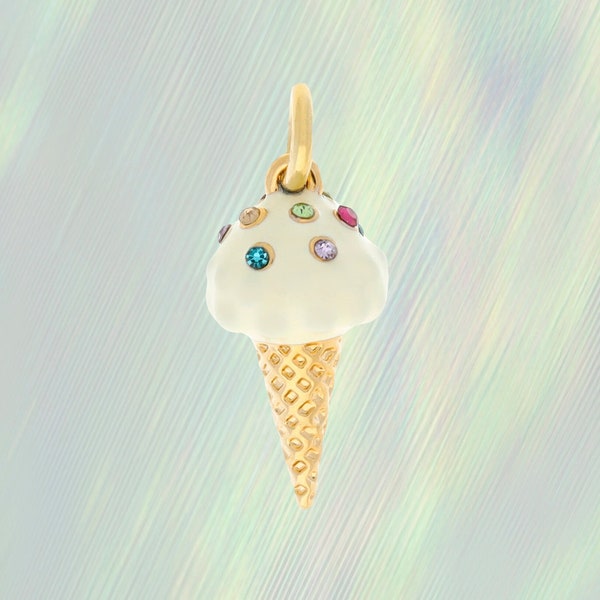 Ice Cream Cone Charm Etsy