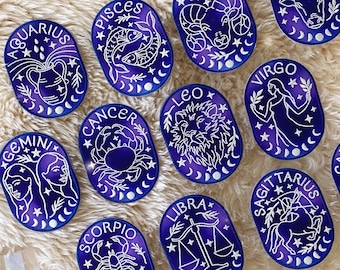 Zodiac Star Sign Constellation Patch Iron On Astrology Aries Taurus Gemini Cancer Leo Virgo Scorpio Sagittarius Capricorn Aquarius Pisces