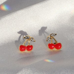 Cherry earrings claire's best sale