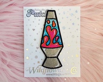 Lava Lamp Patch: 70s Retro Embroidered Iron-On Patches