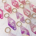 Zodiac Keychain | Astrology Gift | All Signs |  Holographic / Iridescent Motel-Style Keyring |  Wildflower + Co. Valentine's Day Gift