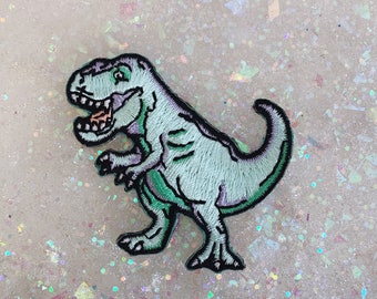 T-Rex Dinosaur Patch - Wildflower + Co. - Iron On Embroidered Patches - Wildflower + Co. DIY