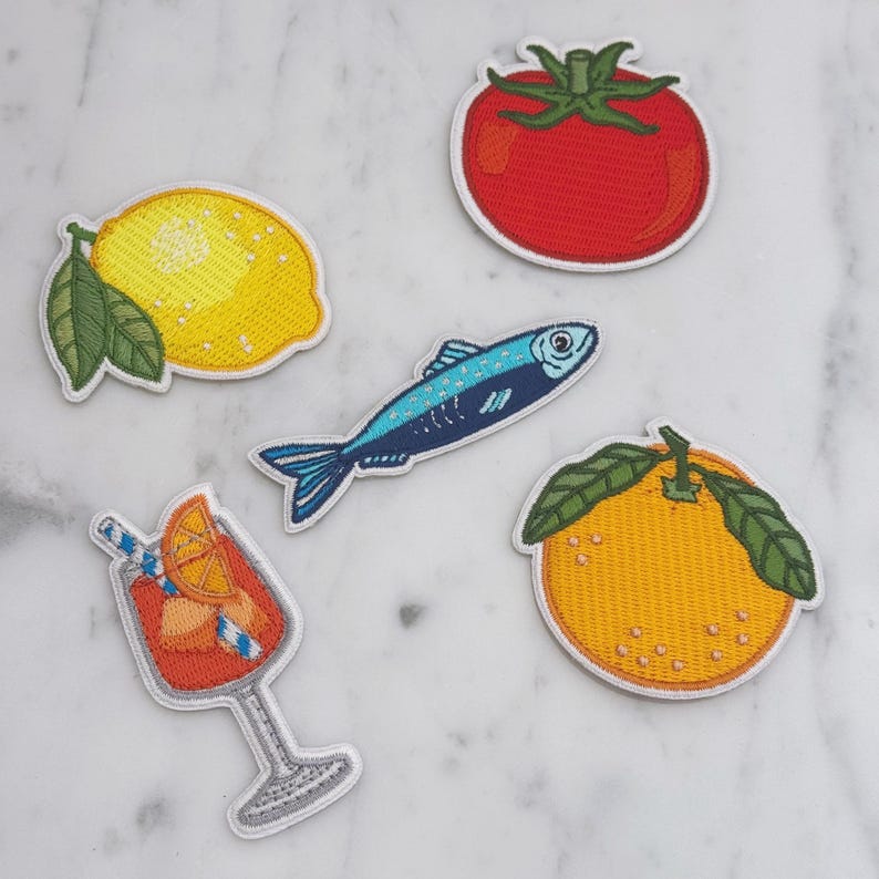 10 Stück Aperol Spritz Bügelpatches - Sommer Cocktail Aufnäher Orange Für Kostüm & Kleidung Karneval Party