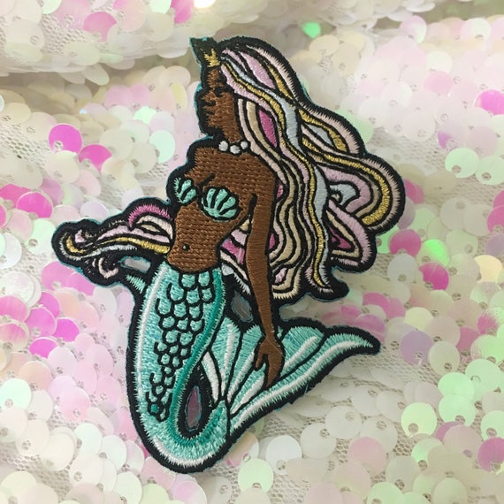 Beautiful Mermaid Design Custom Iron on Patch Embroidery - China
