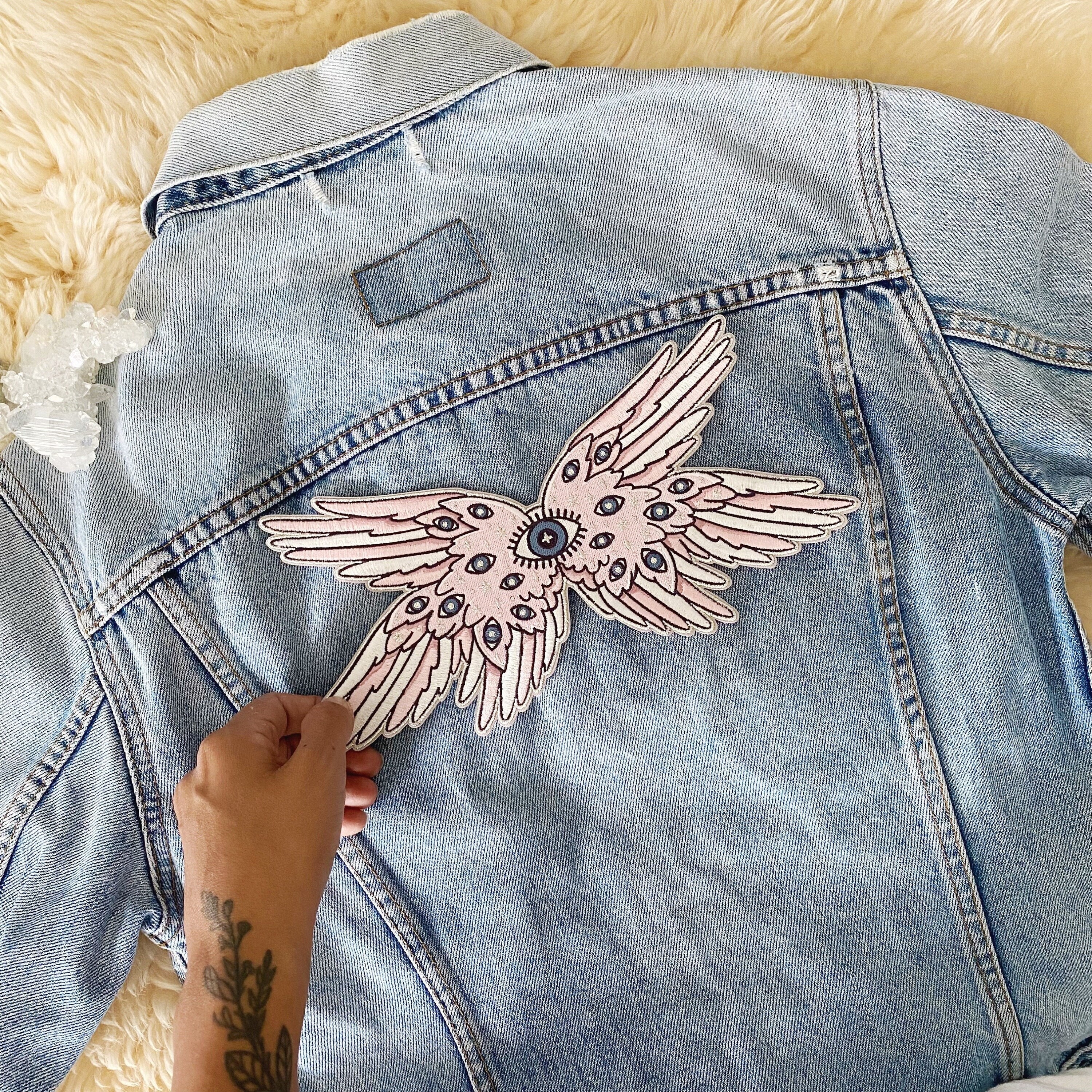 Angel Wings XL Back Patch for Jackets - Biblically Accurate