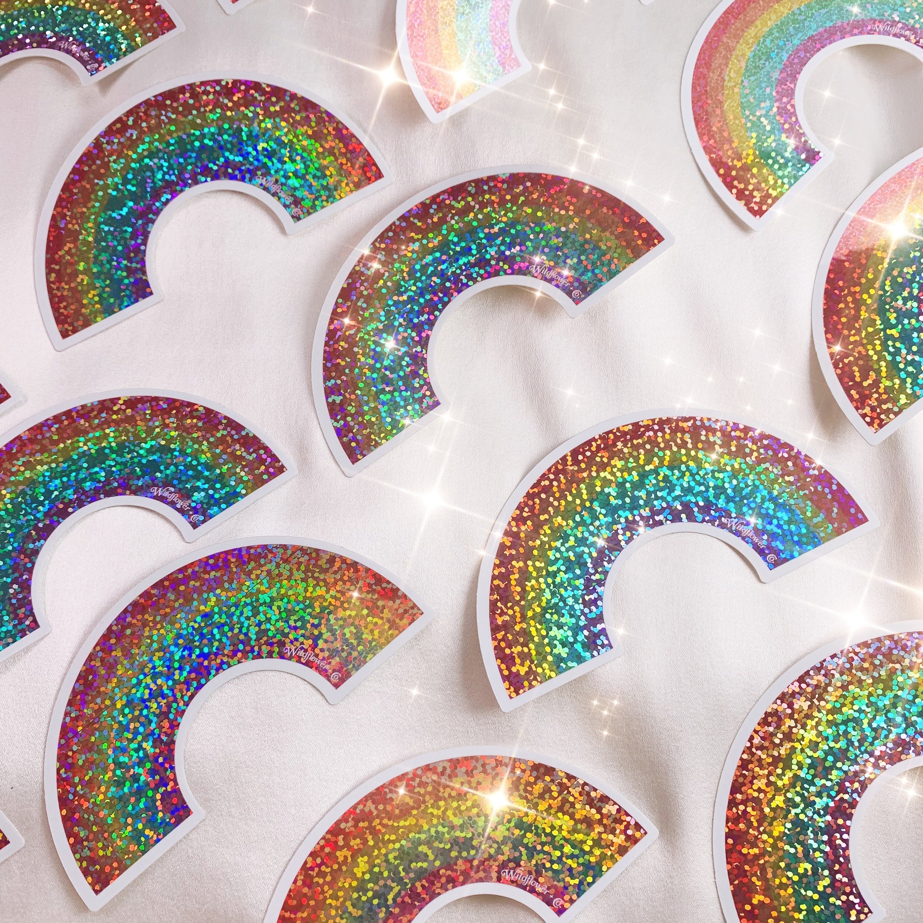 Fruits & Sweets Glitter Stickers - Over the Rainbow