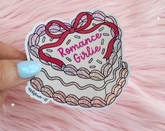 Romance Girlie Heart Cake Sticker - Coquette Aesthetic - Stickers for Laptop Case Water Bottles Kindle - Vintage Cake - Booktok Accessories