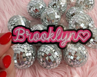Brooklyn  Neon Sign Patch - Iron On Embroidered Patches for Jackets - NYC Brooklyn Souvenir Gifts - Stocking Stuffer - Wildflower + Co. DIY