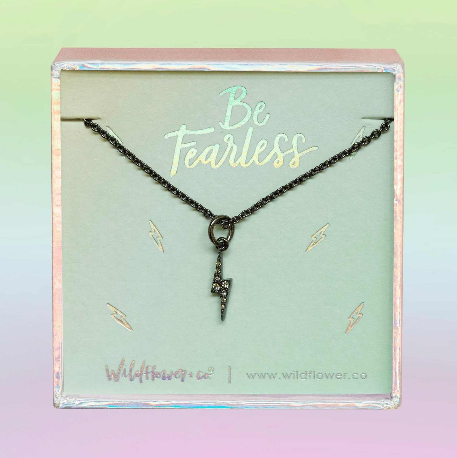 Tiny Lightning Bolt Necklace Thunder 