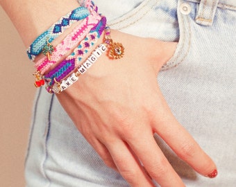 Charm Friendship Bracelet - Design Your Own - Choice of Color & Charm! VSCO Bracelet - Wildflower + Co. Valentines Day Gift