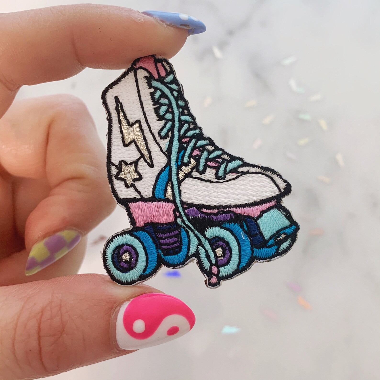 Roller Skate Patch Embroidered Iron on Patches for Jackets Etsy