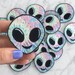 Alien Patch - Iron-On Patch, Embroidered - Applique – Tie Dye Alien Emoji !!! 