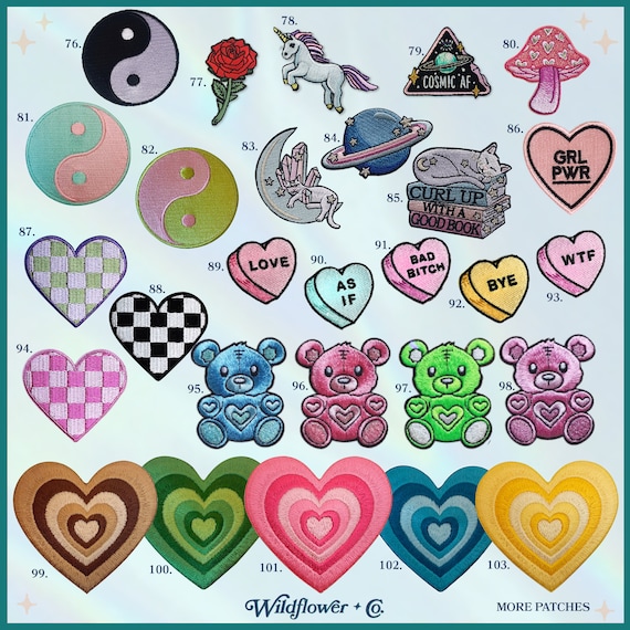 Girly patches for jackets sale