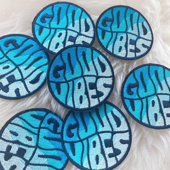 Good Vibes Ombre Patch Iron on Patch Embroidered Patches for