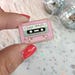 Love Songs Mix Tape Enamel Pin, Pastel Pink & Gold, Flair – Lapel Pin, Cassette Tape - Wildflower + Co. Valentines Day Gift  