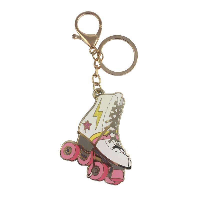 Roller Skate Keychain Bag Charm Key Ring Wildflower Etsy