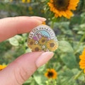 Be the Sunshine Enamel Pin - Mountains Outdoors Nature Sun - Hat Pin - Wildflower + Co. Gift - Optimism Positivity