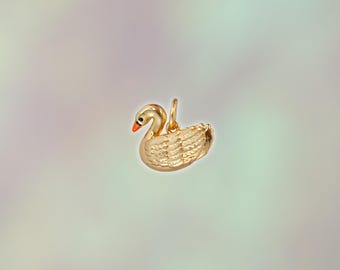 Swan Charm, Swan Pendant - Dainty Gold Charms - Coquette Aesthetic - Gift for Her - Animal Charms - Wildflower + Co. Charm Jewelry Accessory