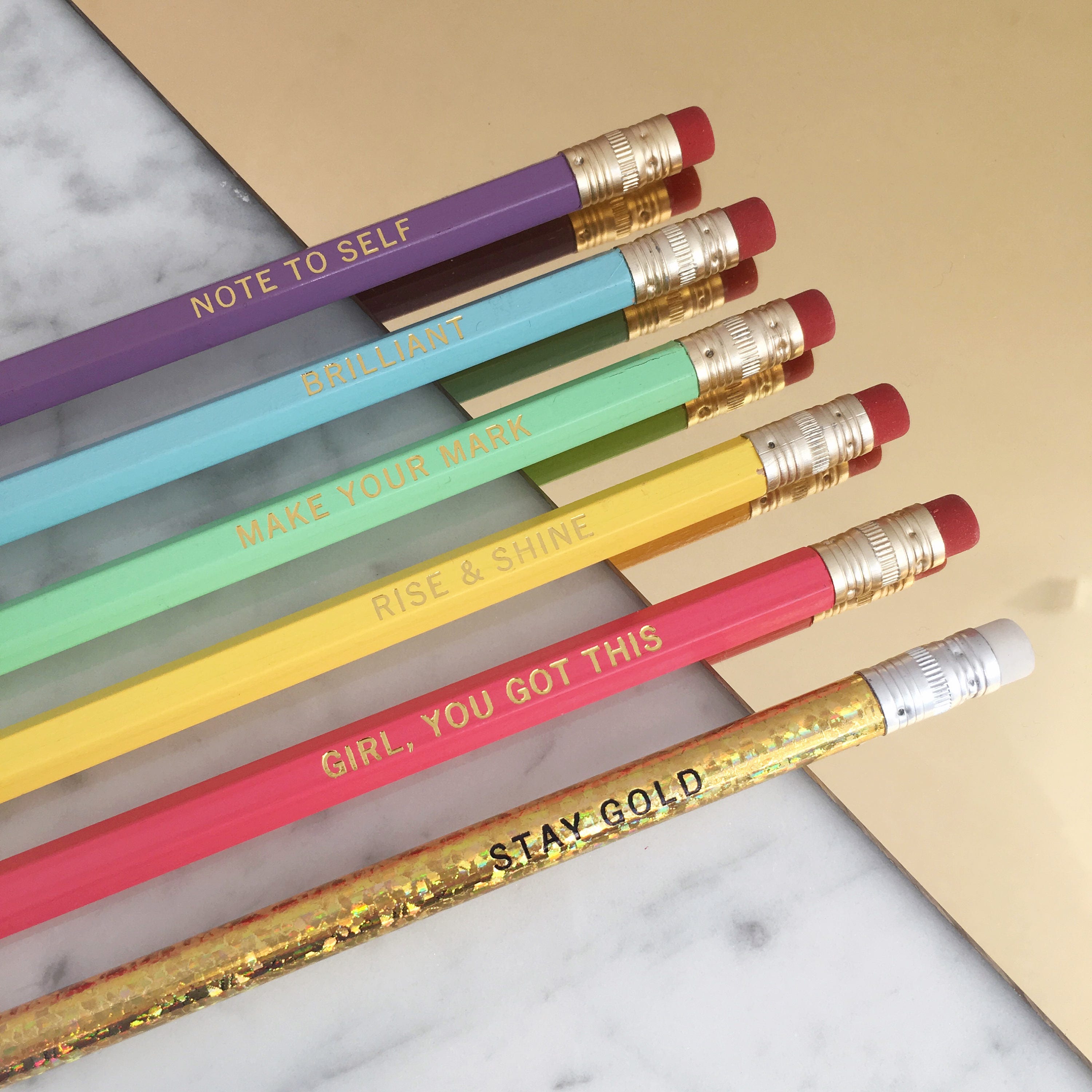 Pencil Set Inspirational Pencils Cool Motivational Praise - Temu