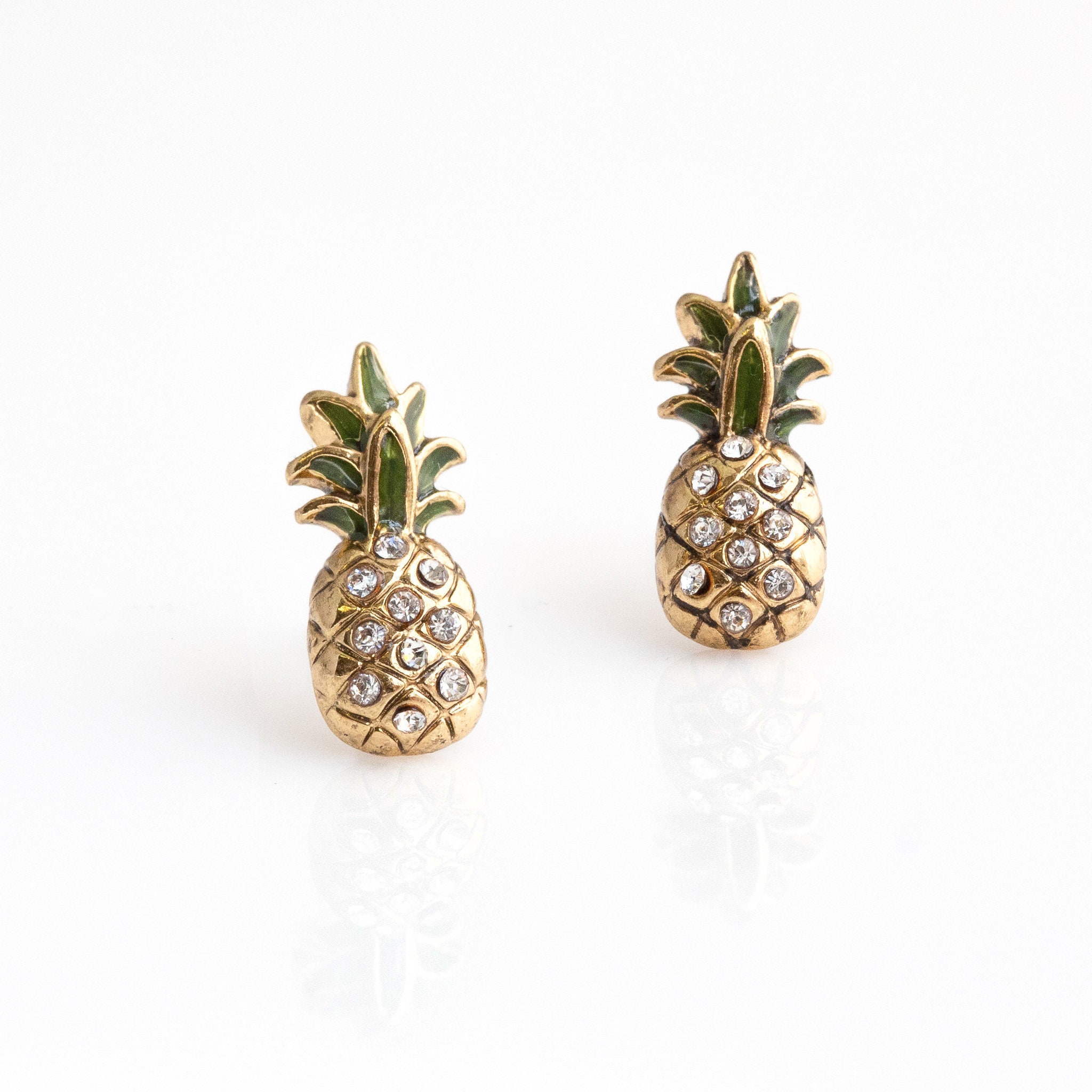 Pineapple diamond shop earrings