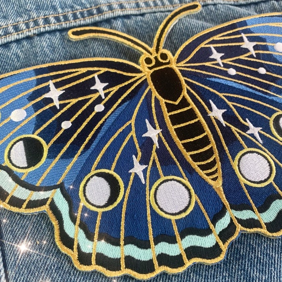  Butterfly Flower Patch, Large Ladies Back Patches for Jackets
