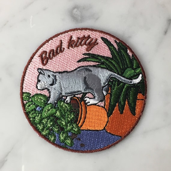 Sew-on Bad Kitty Embroidered Patch Sew-on Bad Kitty Embroidered Patch