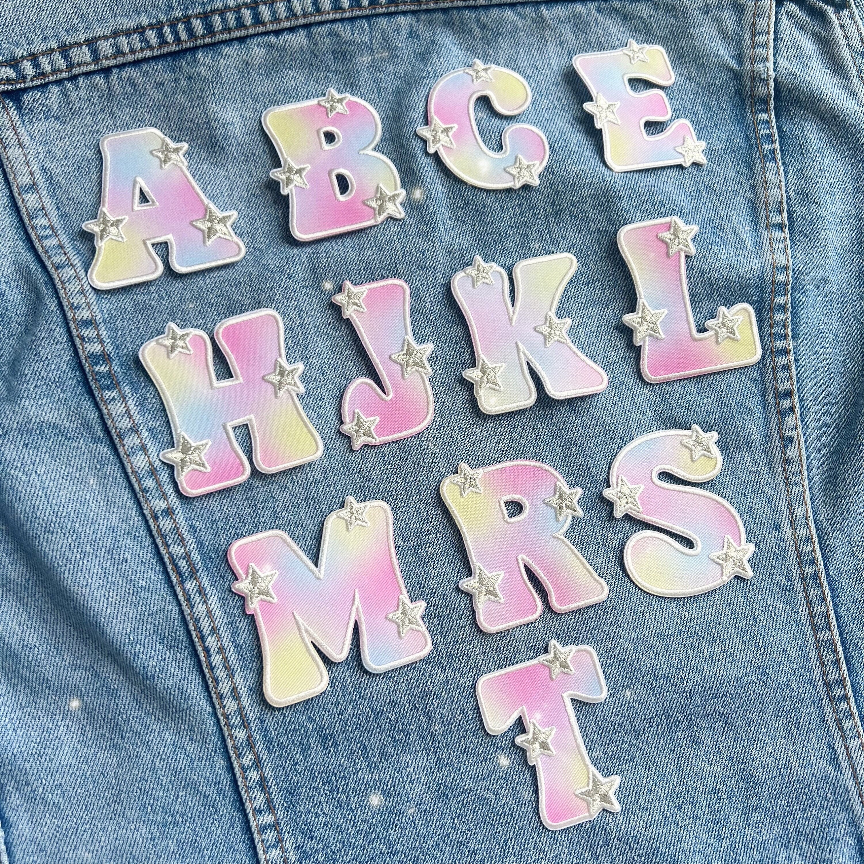 Aura Letter Patches - Aura Patch - Embroidered Applique Letters ...