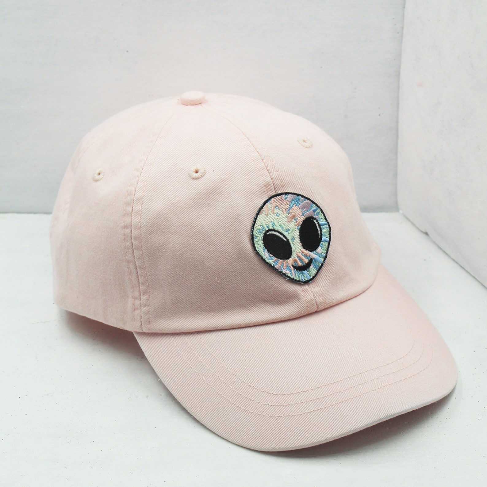 Black Fitted Miu Miu Denim Baseball Cap With Embroidered