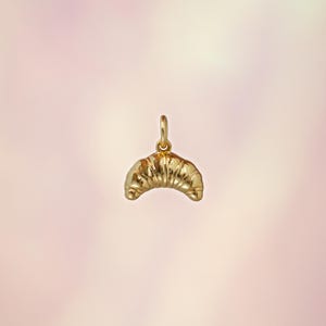 Croissant Charm, Croissant Pendant - Dainty Gold Charms - Coquette Aesthetic - Gift for Her - Food Charms - Minimalist - Wildflower + Co.