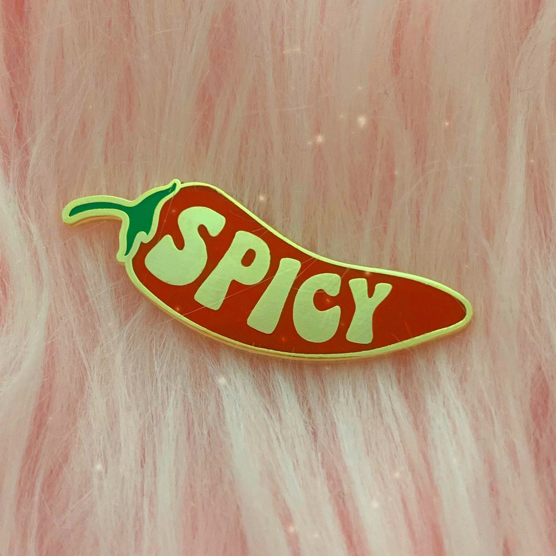 Spicy Pepper Enamel Pin Red Hot Pepper Hard Enamel Pin Etsy