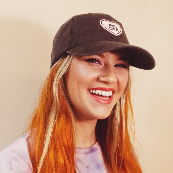 GRL PWR Baseball Hat - Choice of Cap Color!  Girl Power - Feminist - Dad Hat Pink Black Green Navy Blue Aqua Burgundy - Valentines Day Gift