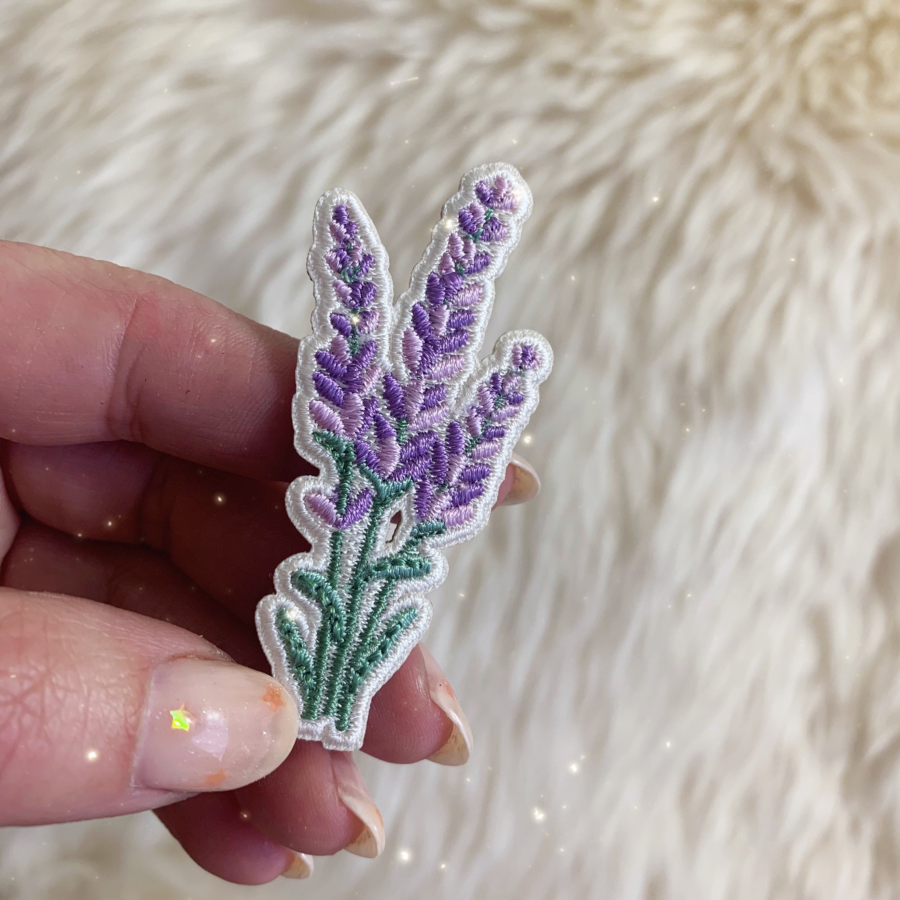 Lavender Flower Patch Botanical Cottagecore Iron on Patch Etsy