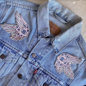 Angel Wing S/2 Patches  Jackets - Biblically Accurate Angel - Seraphim / Ophanim Angel Patch Set - Angel Wings - Angelcore - Wildflower Co