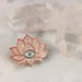 Mystical Lotus - Evil Eye Enamel Pin - Flair – Lapel Pin - Blush Pink & Gold - Wildflower + Co. 