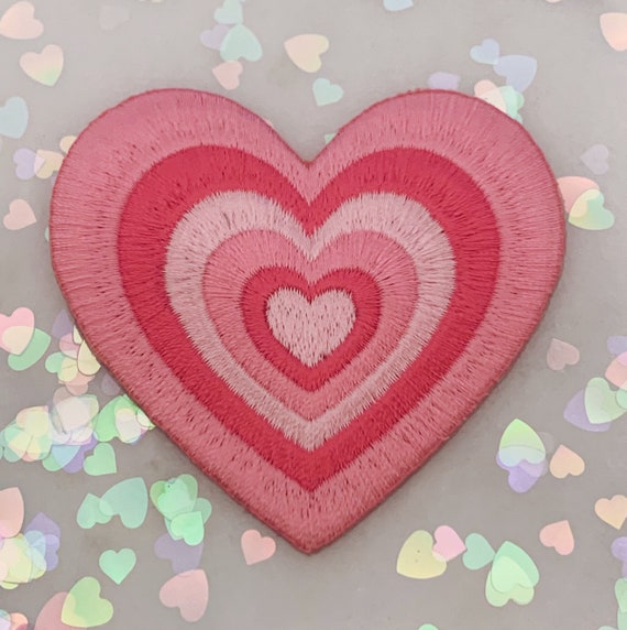 24 Pcs Heart Shape Iron on Patches Clothing Red Heart Patch Cute  Embroidered Applique Decorative Sew On Patches Assorted Size Custom Patches  for