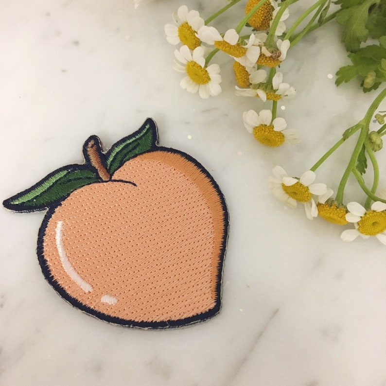 Peach Patch Fruit Patches for Jackets Embroidered Iron on Etsy