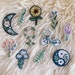 Botanical Cottagecore Iron On Patch Embroidered Patches Floral Venus Yin Yang Moon Fern Wildflowers Daisy Sunflower Bicycle Lavender Flower 