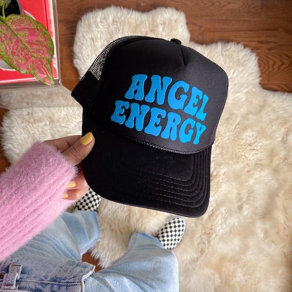 Angel Energy Trucker Hat - Your Choice of Hat Color!  Angelcore - Wildflower + Co. Cap - Bachelorette Christmas Gift Birthday Gift