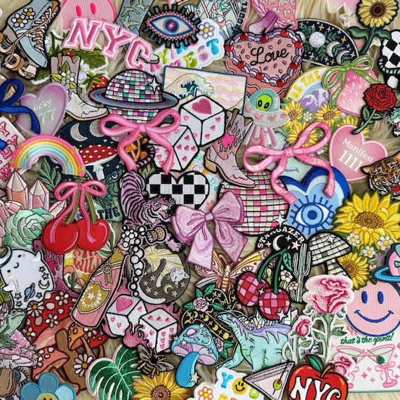 Iron On Patch - Embroidered Patches for Jackets - Your Choice of Patch - SOO Many Styles :)  Cute VSCO - Trendy - Wildflower + Co. DIY Gifts
