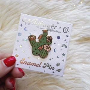 Prickly Pear Cactus Pin - Enamel Pins - Arizona Desert - Cactus Flower  - Nature - Southern Pins - Southwest - Hat Pin - Wildflower + Co.