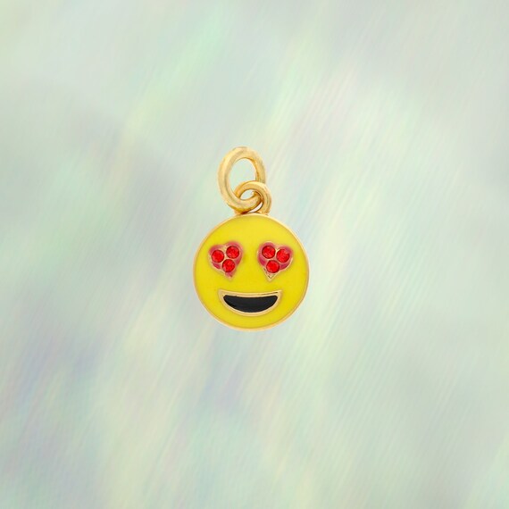Herzaugen Emoji Charm Anhanger Liebe Happy Smiley Face Etsy De