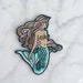 Mermaid Patch - Iron On, Embroidered Applique – Mermaid Hair - Mermaid Blue - Mermaid Tail - Coconut Girl 