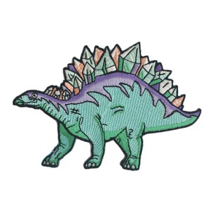 Crystal Stegosaurus Dinosaur Patch - Iron on Embroidered Patches ...