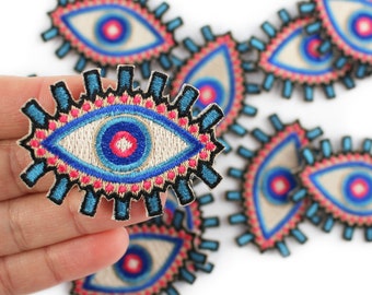 Evil Eye Patch - Iron On - Embroidered Applique