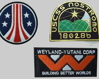Lot of 2 Brand New Alien//Aliens//Aliens3 USSC Nostromo Crew Patches